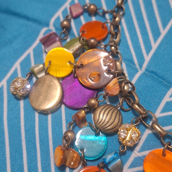 Charming Charlie Multicolor Charm Necklace And Earring Set - Picture 4 of 7